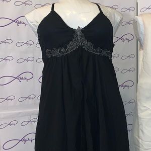 Hot Kiss - Black Halter Tie Dress Medium